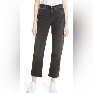Re/Done High Waist Stovepipe Jeans
